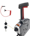 Side Mount Remote Control Box With Key Switch For Outboard Engines Push To Open Replaces 5006180 Fits Johnson Evinrude OMC BRP Includes Horn