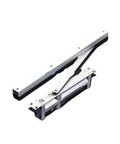 Adjustable Door Closer System For Home Doors With Invisible Hydraulic Soft Close in metallic finish, sleek discreet hardware