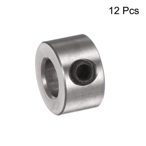 Set Screw Shaft Collars 6mm Bore 12mm OD 7mm Width Stainless Steel 304, pack of 12 with hex wrench
