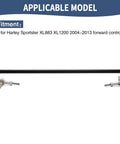 Harley Sportster Brake Linkage Rod For XL883 XL1200 Forward Controls 2004 2013 Black Aluminum Upgrade Kit Easy Install Built To Last Ultra Durable Precision Fit Smooth Braking Street Ready Look, black brake rod with linkage ends