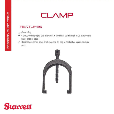 V Block Clamp For Metalworking With 45 And 90 Degree Tap Holes For Round And Square Workpieces Beefy Hardened Steel Construction Built Tough For Stable Layout Drilling And Inspection, clamp only
