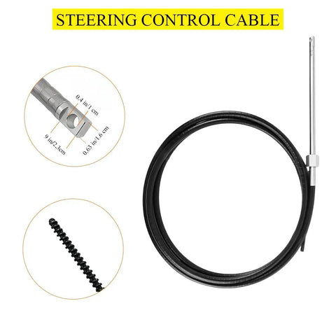 Rock Solid 3/4 Inch Tapered Shaft Steering System Kit With 10Ft Steering Cable for Yachts, Fishing Boats, Inboards and Sterndrives