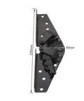 Beefy Heavy Duty Folding Bed Lifting Hinge With Three Position Adjustable Mechanism, black steel, 230x70mm, for cabinets and beds.