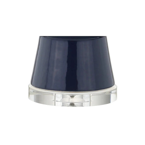 Base of Ceramic Table Lamp 28.5 Inches With Crystal Base And Linen Shade, Modern Hourglass LED Bedside Light For Living Room Or Bedroom, Energy Saving Bulbs Included, Cozy Vibe Lighting For Any Space