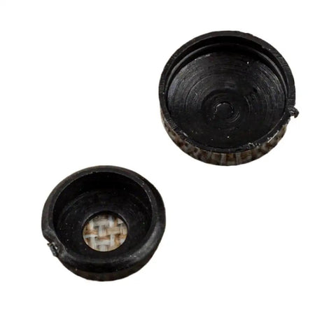 Premium Top Shelf Heavy Duty Eight Piece Carbon Fiber Style License Plate Frame Screw Caps And Covers For Universal Car Sedan Quick Snap Pro Install Kit - black caps with textured detail.