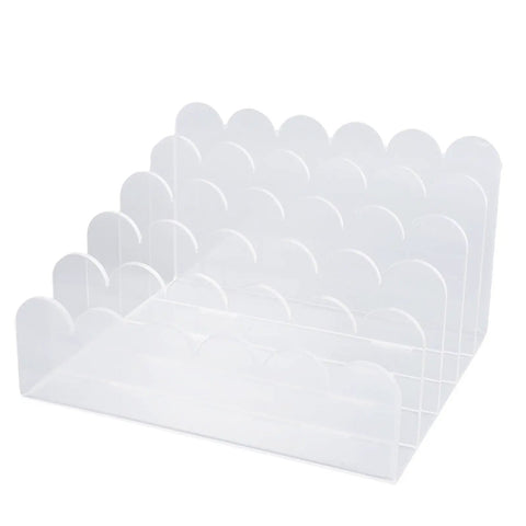 Clear Acrylic Mail Sorter With Five Compartments, Desktop File Organizer For Letters And Documents, Space Saving Office Desk Storage