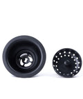 Three And A Half Inch Deep Cup Kitchen Sink Drain Assembly In Matte Black Finish, 304 Stainless Steel Build With Fixed Post Basket