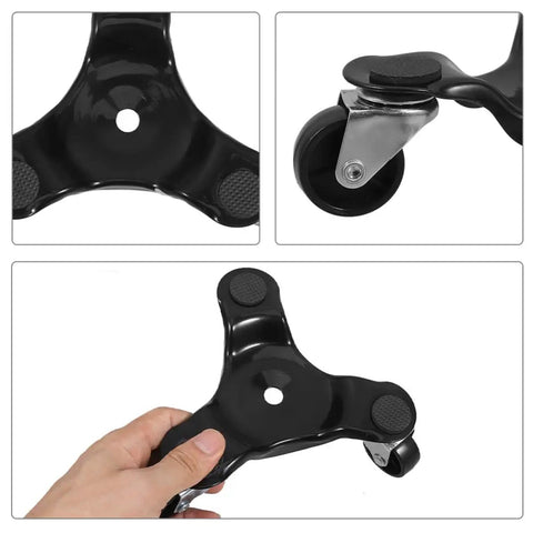 Hardcore Furniture Dolly Mover 4 Pack Beefy Steel Frame Grip Wheels Smooth Glide Moving Heavy Fridges Cabinets Fast Home Shop Great Build Zero Hassle Super Stable Saves Your Back And Budget Moving Bulky Items Across Floors Today black steel dolly wheel close-up