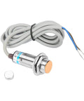 10mm Distance Measuring Capacitive Metal Proximity Sensor Switch With Two Wire Output Normally Open Or Closed, metal shell, cable visible