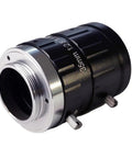 Pro Grade C Mount Machine Vision Lens 12mm F2.8, 1 Inch Sensor, Manual Iris and Focus, Low Distortion, Locking Screws, Compact Industrial Lens