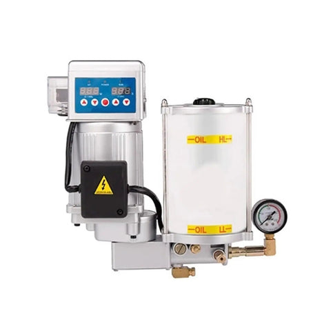 Automatic Grease Lubrication Pump for Industrial Equipment with 1 to 5 L Tank, control panel, gauge, heavy-duty performance