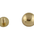 Straight Fire Brass Half Inch Purse Feet With Screw Back Spike Studs For Handbags And Leather Craft Diy Gives Your Bag Major Swag Includes Four Polished Metal Tips, showing brass spike stud with screw.