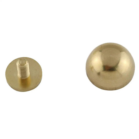 Straight Fire Brass Half Inch Purse Feet With Screw Back Spike Studs For Handbags And Leather Craft Diy Gives Your Bag Major Swag Includes Four Polished Metal Tips, showing brass spike stud with screw.