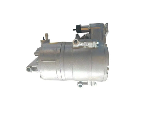 Rock Solid Hybrid Electric Auto Climate Compressor Replacement Mercedes Benz OEM A0008303204 shiny silver component side view