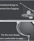 Ventilated design nose fitting detail of Kids Safety Goggles 8 Pack Adjustable Lightweight Protective Glasses For Boys And Girls