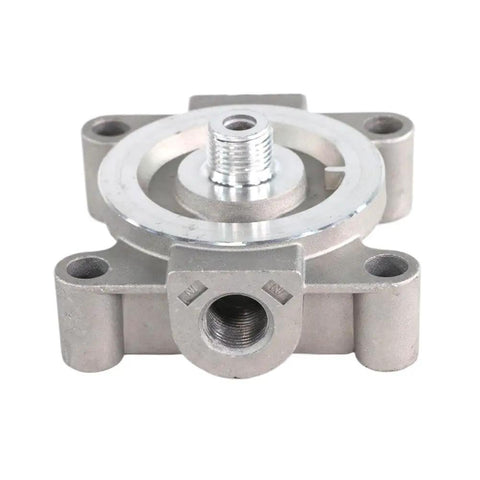 Remote Mount Coolant Filter Head For Cummins KTA19 KTA38 KTA50 Engine Heavy Duty Replacement Part 204163 grey metal assembly with threaded connections.