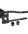 Manual Lever Sheet Metal Hole Punch Kit For 20Gauge Steel With 7/8 Inch, 1-1/8 Inch, And 1-11/32 Inch Dies, black hand tool with dies.