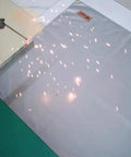Silicone Coated Welding Blanket 4x6 Ft Shielding Curtain Up To 1800F Heavy Duty Fireproof Welder Mat With Sparks On Surface