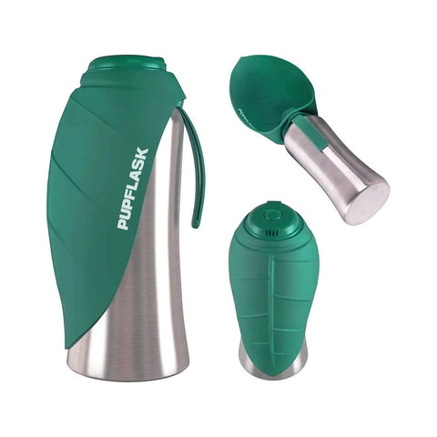 Big Dog Water Bottle Travel Dispenser 27 Or 40 Oz Stainless Steel Hydration Bottle With Leak Proof Cup on white background