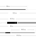 Gyro Brake Cable Kit For Bikes Full Front And Rear Cable Set With Upper And Lower Cables Spinner Rotors Complete Black Replacement Part Includes All Mounting Hardware For Easy Setup measurements diagram