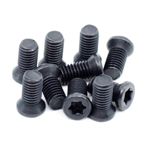 Heavy Duty Built Tough Top Shelf Black Oxide Star Drive Weaver Oval Head Gun Screws 10 Pack 8-40 X 1/4 Inch Full Thread T-15 Torx Fasteners Quick Install close-up view
