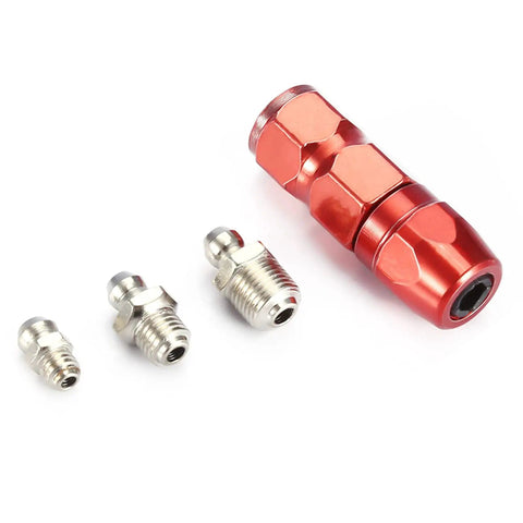 Metal Grease Fitting Kit Pack Of Replacement Nipples For Mechanical Lubrication Systems with red coupler and fittings