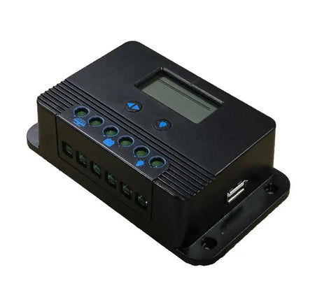 Heavy Duty 12 Volt 36 Ah SLA Power Bank With 432 Wh Storage And 100 Watt Continuous Draw Delivers Serious Off Grid Juice features a control module with LCD.