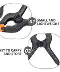 Cool 20 Piece Plastic Spring Clamp Kit For Woodworking And DIY Projects, Lightweight Durable Clips Perfect For Balloon Arches Backdrop Fastening And Crafts, small lightweight plastic spring clamp close-up