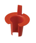 ProConnex AC/Flex anti-short bushing, red plastic, close-up view