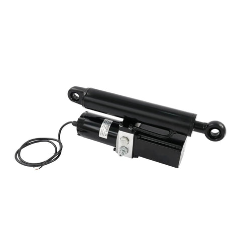 Top Tier 1.5 Ton Electric Linear Actuator With 12V Dc Motor and Silky Smooth Electro Hydraulic Cylinder from an angled view.