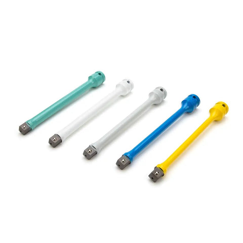 Half Inch Drive Torque Extension Set That Slaps, 8 Inch Long Sticks, 5 color options, Powder Coated Steel, Anti-Rust, 65-140 Ft-Lb