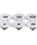 Built Like A Tank Stainless Steel Trim Router Template Collar set, 14mm diameter, designed for precise edge shaping in wood or metal shops.