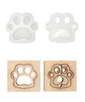 4 Piece Leather Cutting Die Set For DIY Crafts, Dog Paw And Keychain Shapes, Heavy Duty Pro Grade Japanese Steel With Wooden Frame