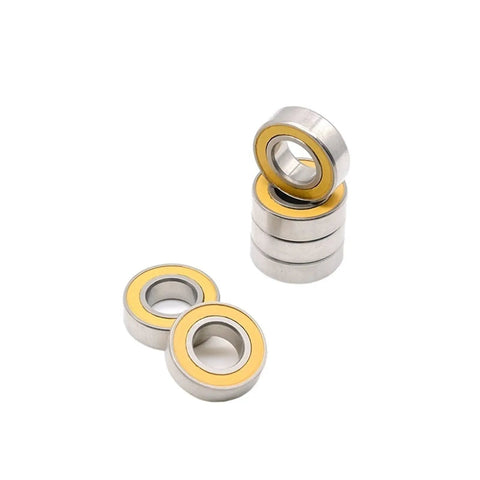 Get Fresh S688 2RS Deep Groove Hybrid Ceramic Bearings With Abrasion Proof Bimetal Seal Shield Super Smooth Abec-7 Rating stacked and standing.