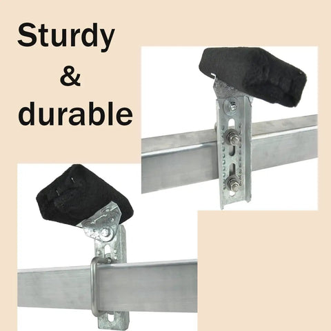 Heavy Duty Boat Trailer Bunk Brackets Kit With Galvanized Swivel Top Bunks For 3x3, 2x3, And 1.5x3 Crossmembers, Four Piece Bracket Kit With Square U Bolts And Hardware Set For Secure Hull Support