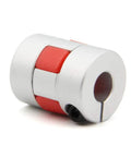 2 Pack Aluminum Plum Shaped Flexible Shaft Coupling 8mm To 10mm Bore with 20mm Diameter and 25mm Length