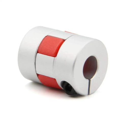 2 Pack Aluminum Plum Shaped Flexible Shaft Coupling 8mm To 10mm Bore with 20mm Diameter and 25mm Length