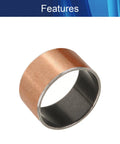 1 Piece Carbon Steel Bronze Sleeve Bearing 25Mm Inner Diameter 28Mm Outer Diameter 15Mm Long Oilless Plain Bushing For Motors, close-up view.