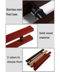 Solid Wood Glass Door Handle Set, Push Pull Style For Home And Hotel Doors, shown in three colors with sturdy base.