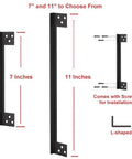 Heavy Duty 7 Inch Outswing Door Latch Guard Plate Matte Black Stainless Steel Security Shield with installation screws