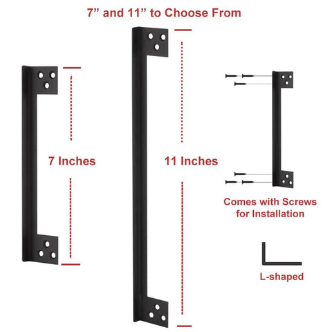 Heavy Duty 7 Inch Outswing Door Latch Guard Plate Matte Black Stainless Steel Security Shield with installation screws