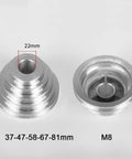 Heavy Duty Aluminum Pagoda Pulley For Benchtop Drill Press V Belt Drive 14Mm To 22mm With 5 Step Adjustable Speed Control upgrade, showing sizes.