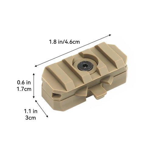 Arc Rail Adapter Kit With 360 Degree Rotation For 19mm Helmet Rails Durable Nylon Tactical Helmet Accessories Dimensions