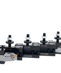 BXA Wedge Type Quick Change Tool Post Set for Lathe, 10 to 15 Inch Swing, 10 Piece Kit with holders, steel construction