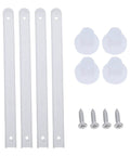 2 Sets White Full Extension Drawer Slides With Quick Release Glides And Top Shelf Slick Rolling Performance For Heavy Duty Cabinet Hardware And Furniture Upgrades That Run Like A Dream, includes glides and screws.