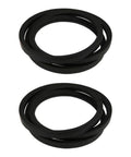 Top Notch 4L480 Air Compressor Belt Set Fits Bestorq A46 Models Includes Two Heavy Duty V Belts 1/2 Inch Wide By 48 Inches Overall Length For Reliable Cooling And Powering Your Lawn Mower Or Shop Tools Without Any Hiccups, two black V belts