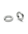 Galvanized Spring Lock Washers Kit M3 Through M30 High Carbon Steel Auto Repair Fasteners Set on white background