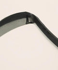 All Steel One Handed Scythe For Vegetable Gardens With Wood Handle And Resin Grip, steel blade close-up, lightweight garden tool