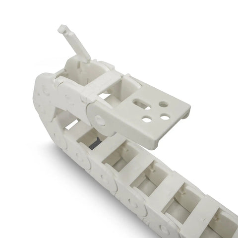 10 X 15 mm Inner Height By Width Drag Chain Cable Carrier Track With Outer Side Open 1 Meter White PA66 Nylon for CNC machines