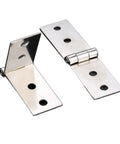 Rotating Concealed Cabinet Door Hinges Set 2 Pieces Silver Four Hole Furniture Hinges With Screws 74 By 20mm Easy Install